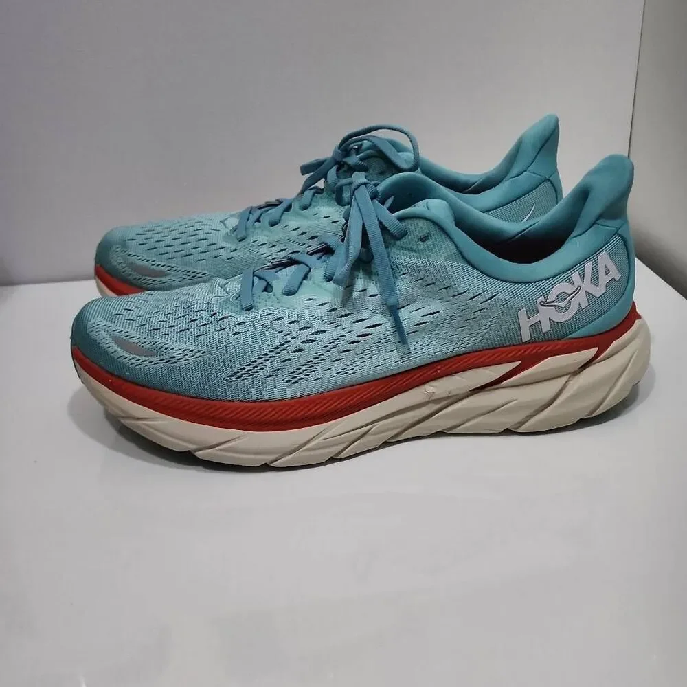 Hoka One Clifton 8 Women's Sneakers Aquarelle/Eggshell Blue 10.5B